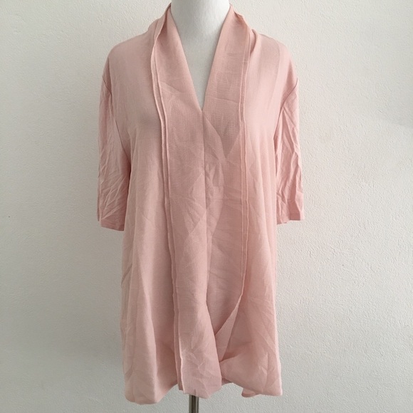 H by Halston Rose Pink Tunic size L High Low - Picture 1 of 6